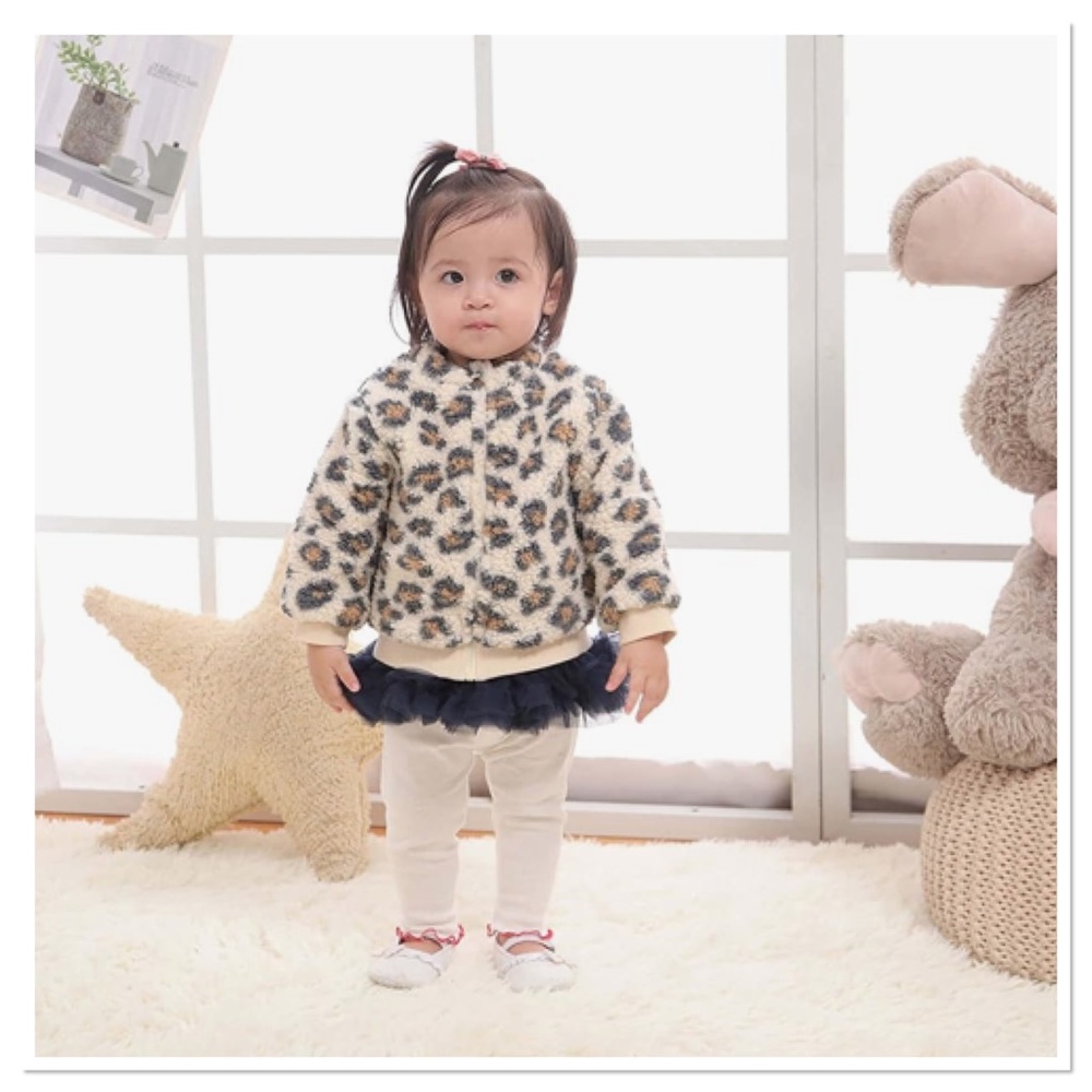 Minicoco Toddler Girls Fleece Jacket